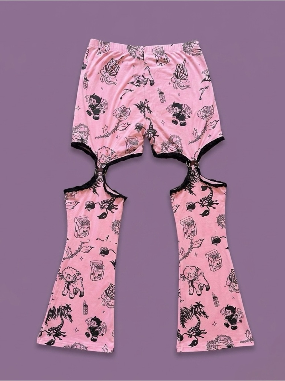 RARE Current Mood x Dolls Kill - BABE BREAKING TRADITION FLARE PANTS